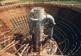 Particolare del serbatoio di carico in fase di costruzione